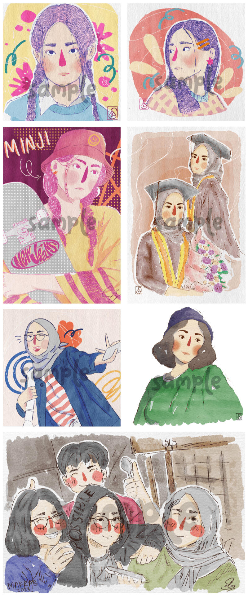 Selling Merchandise on Instagram @sadaloesi and many artwork on @sadloes.art